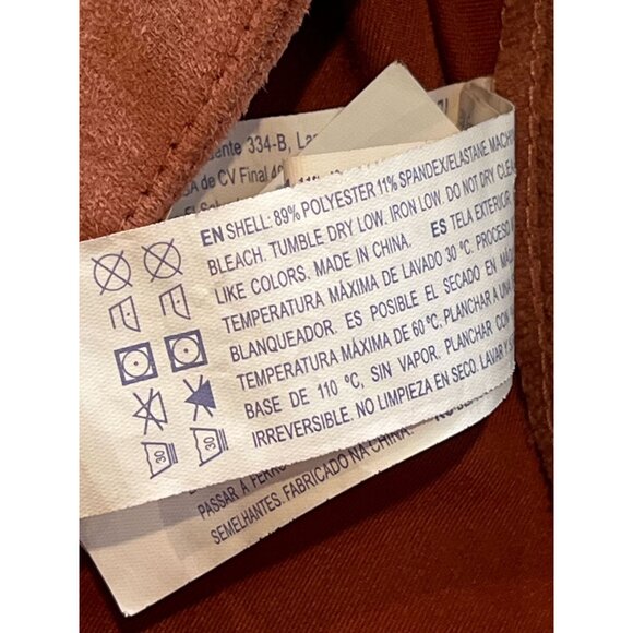 Forever 21 Skirt Womens Sz 25 0 XS Mini Faux Suede Pink Button Down Fall Casual - Picture 10 of 13